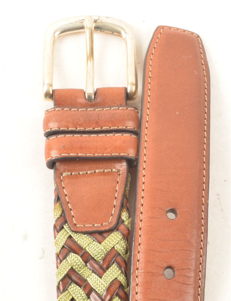 Leather Woven Belt - L