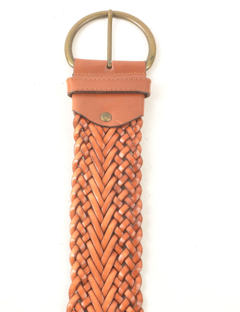 Leather Woven Belt - M