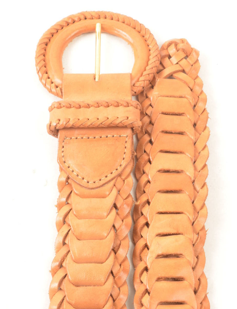 Leather Woven Belt - M