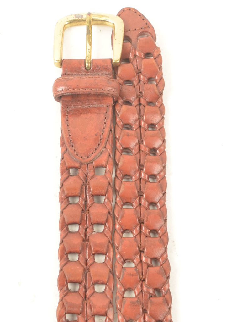 Leather Woven Belt - M