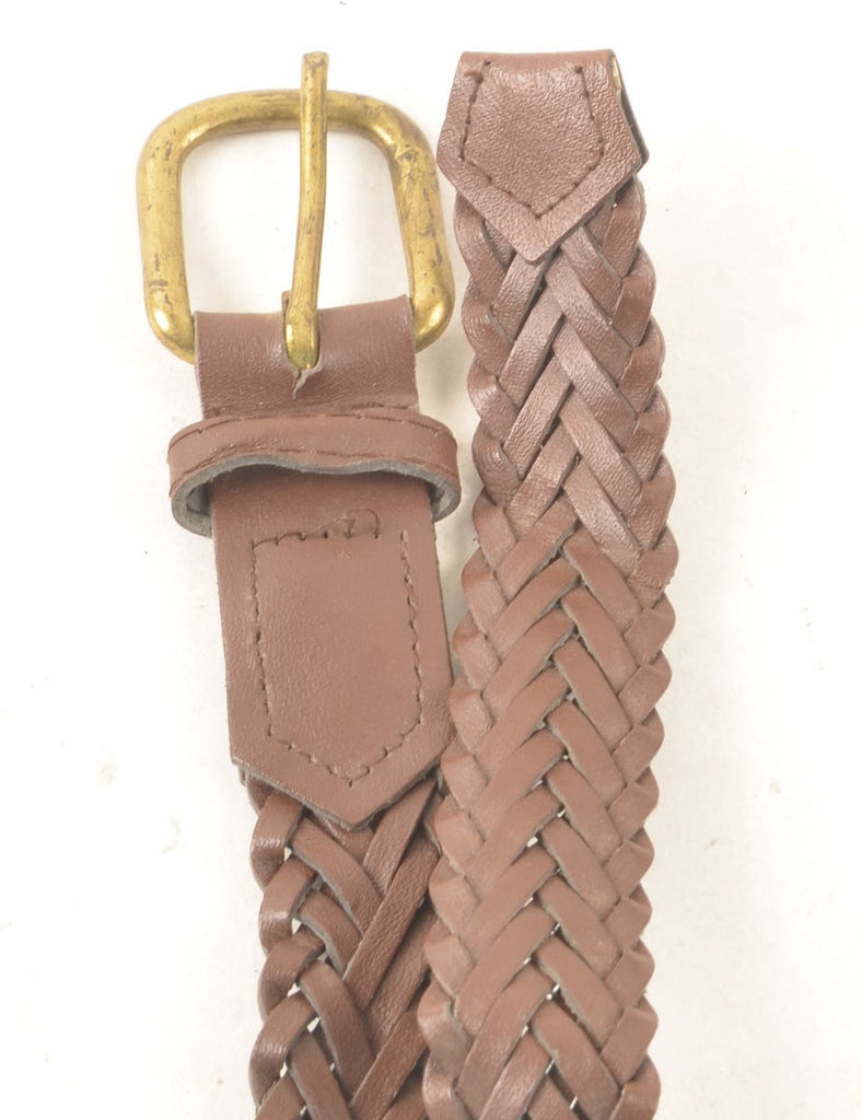 Leather Woven Belt - M