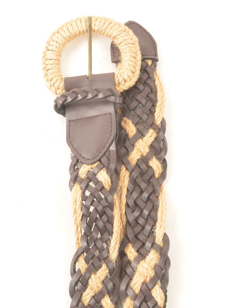 Leather Woven Belt - M