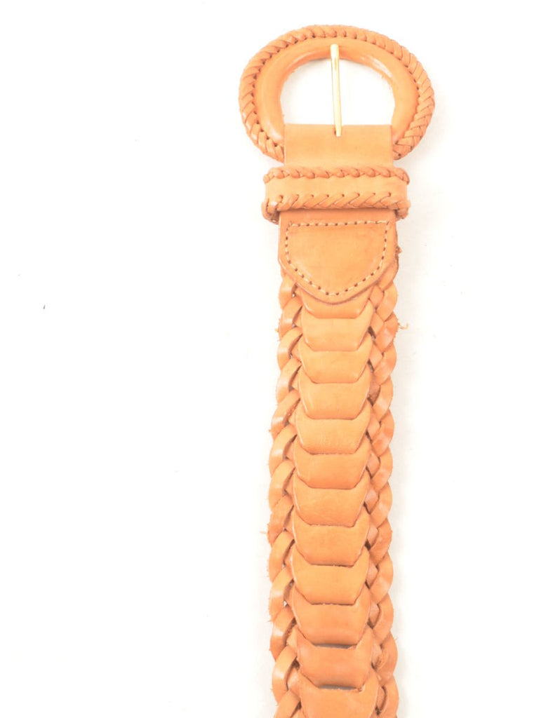 Leather Woven Belt - M