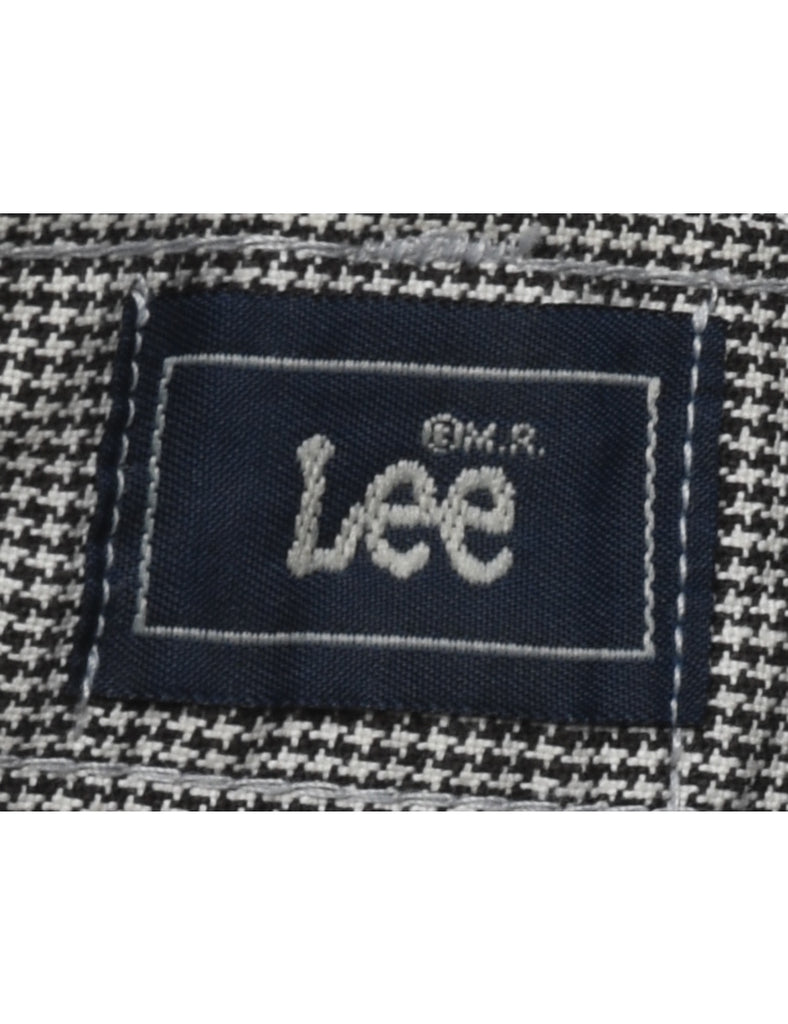 Lee Grey Dogtooth Trousers - W28 L28