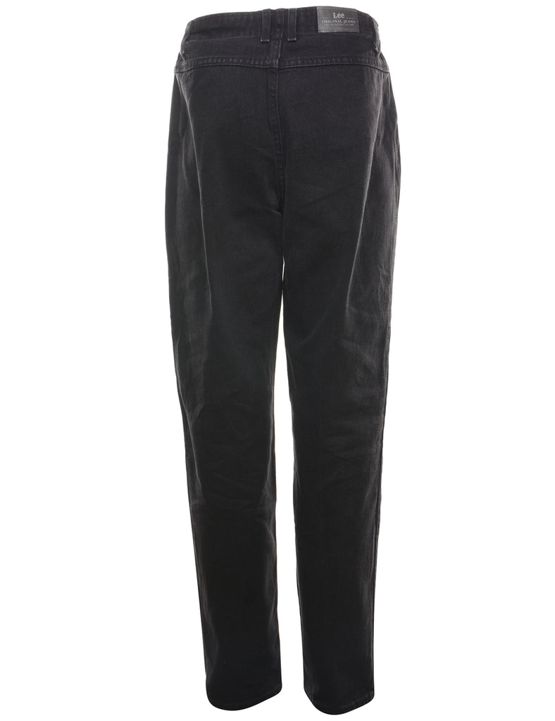 Lee High Waist Black Casual Denim Trousers - W28 L32