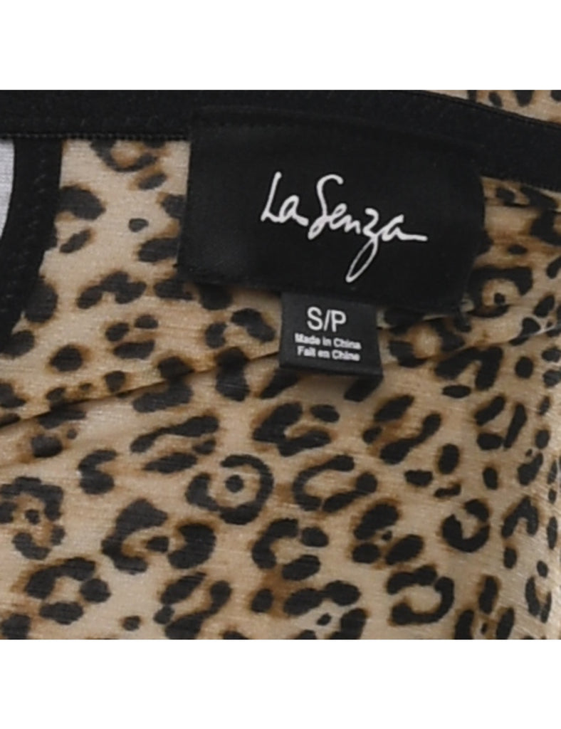 Leopard Pattern Black & Brown Babydoll - S