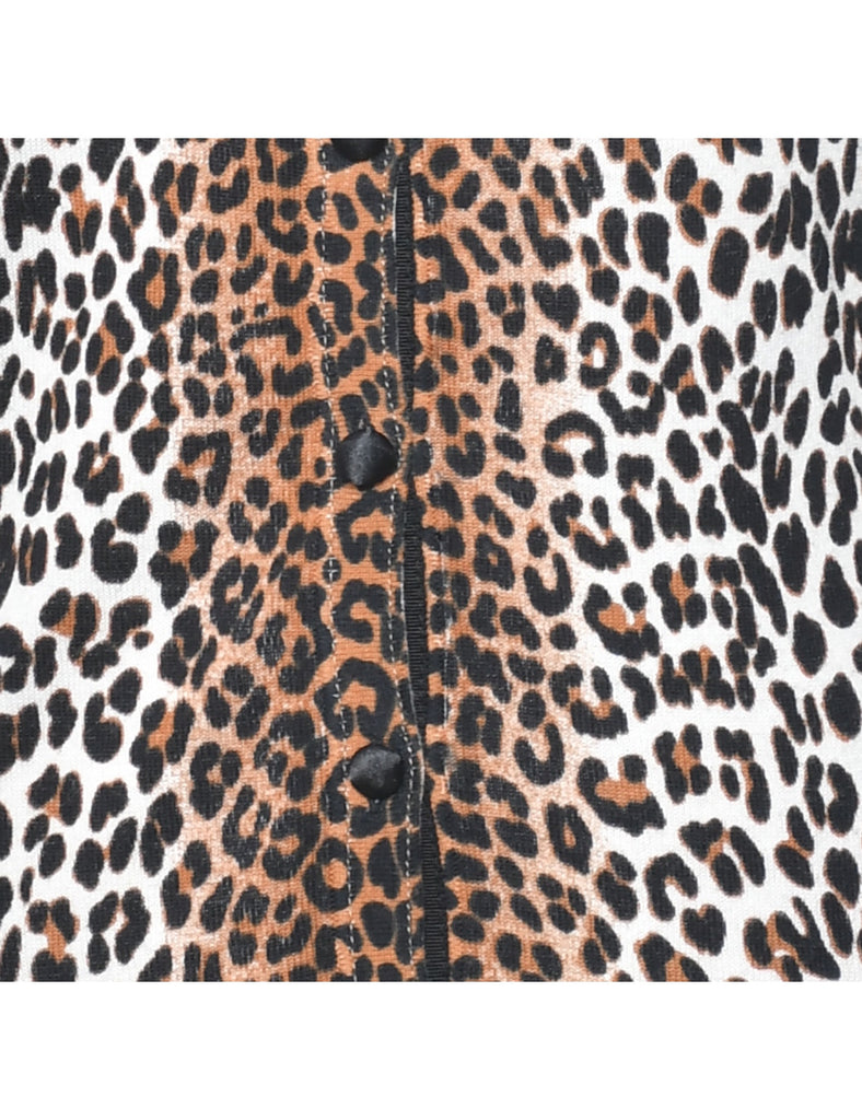 Leopard Pattern Cardigan - M