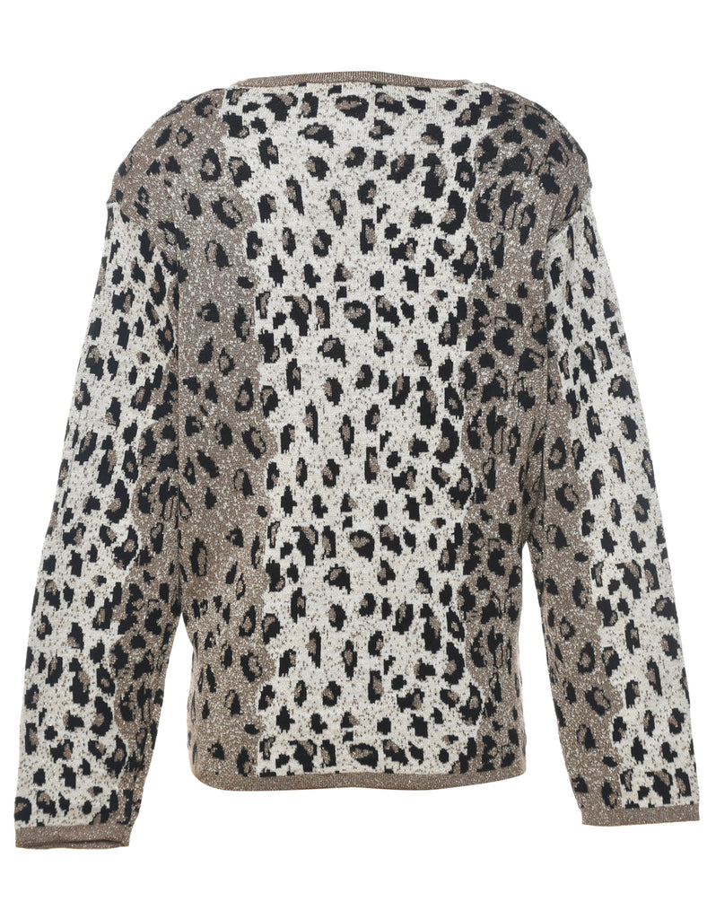 Leopard Pattern Jumper - M