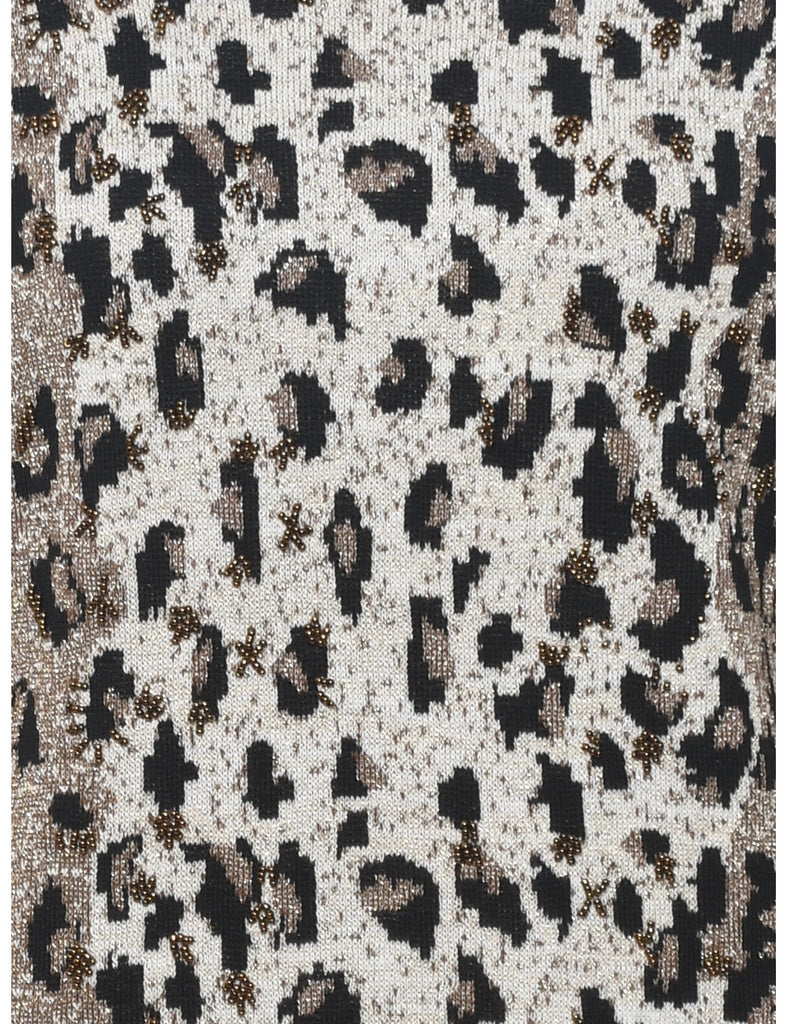 Leopard Pattern Jumper - M