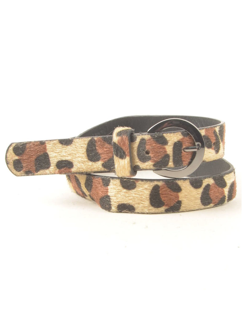 Leopard Print Belt - M