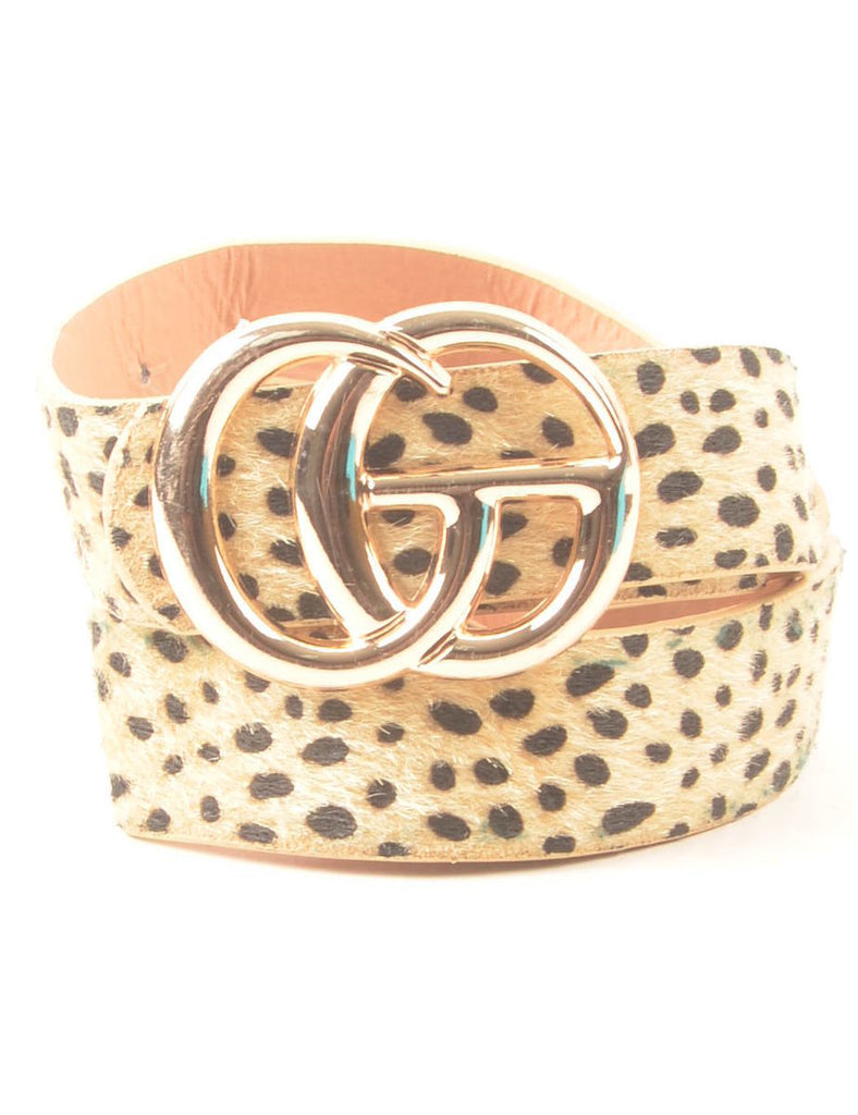 Leopard Print Belt - M