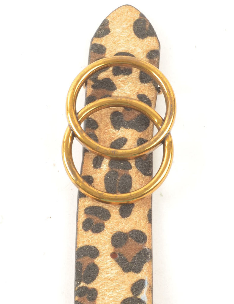 Leopard Print Belt - M