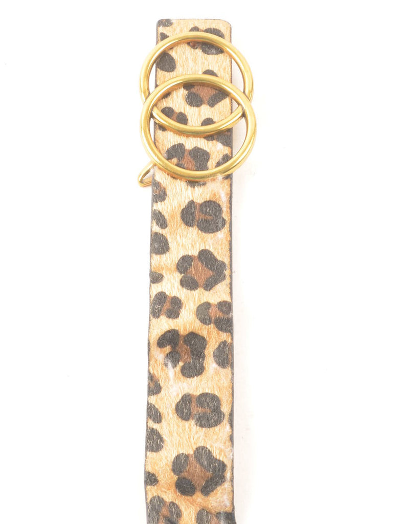 Leopard Print Belt - M