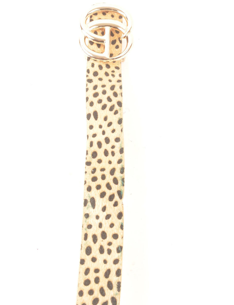 Leopard Print Belt - M