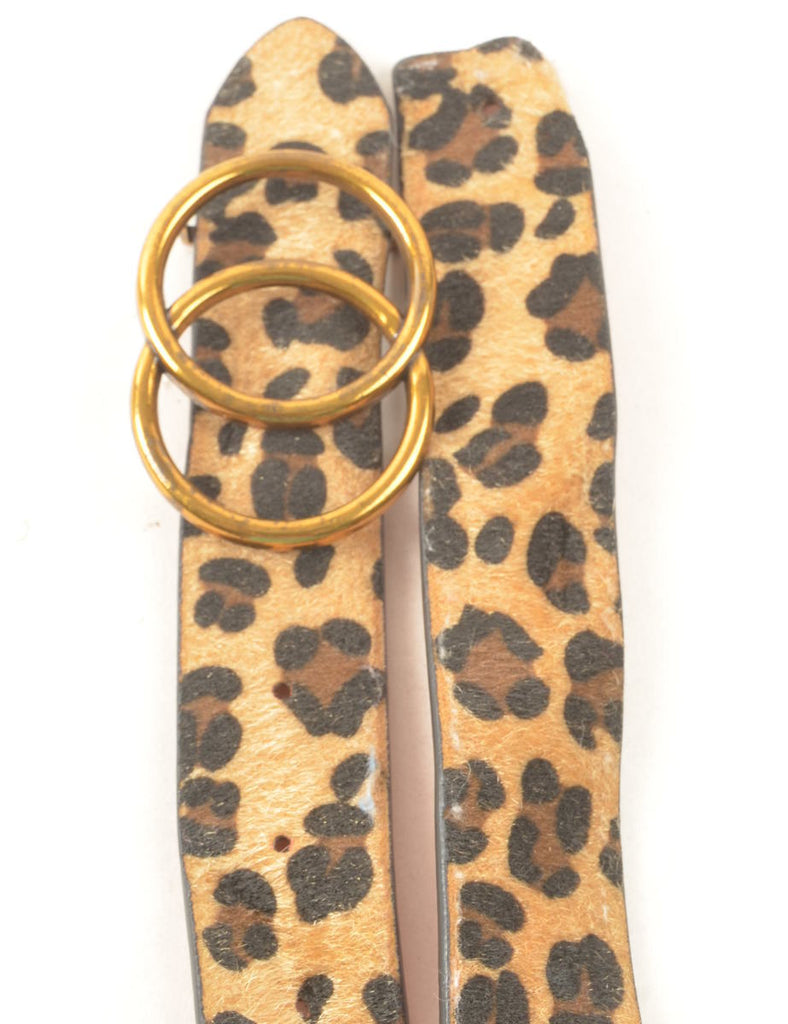 Leopard Print Belt - M