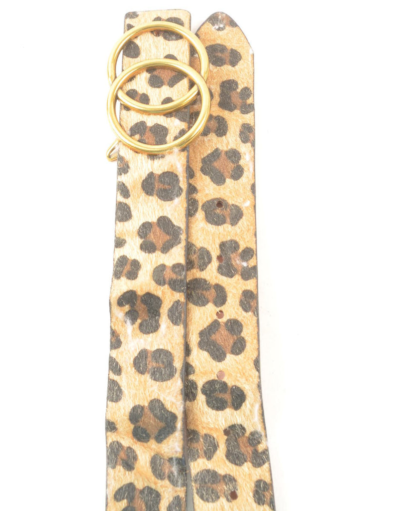 Leopard Print Belt - M