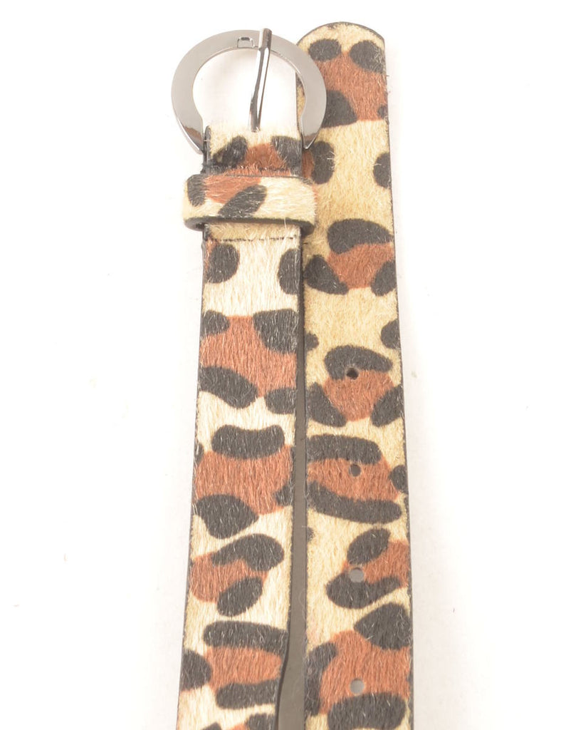 Leopard Print Belt - M