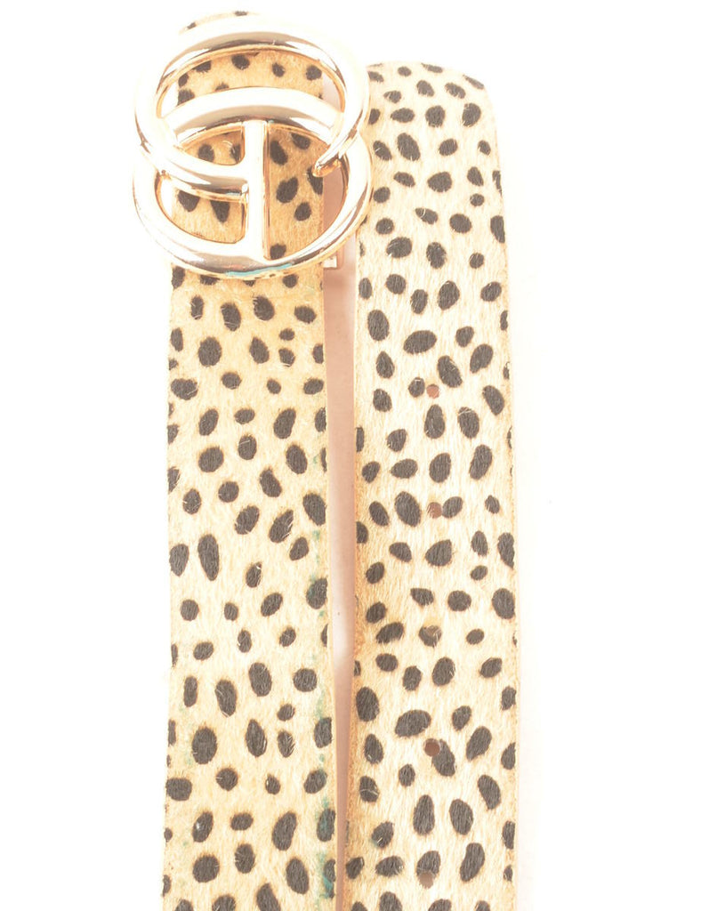 Leopard Print Belt - M