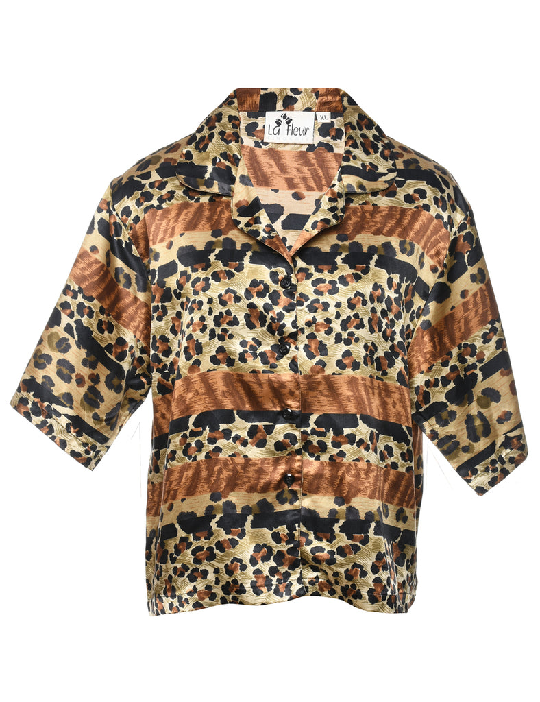 Leopard Print Blouse - XL