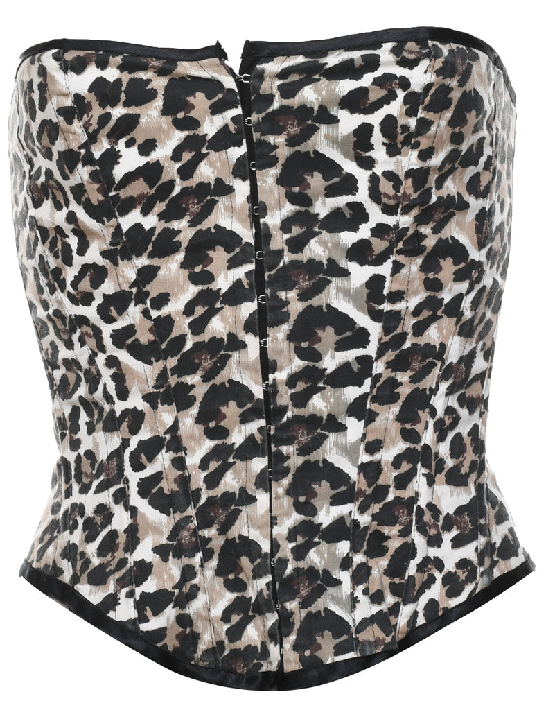 Leopard Print Bustier - S