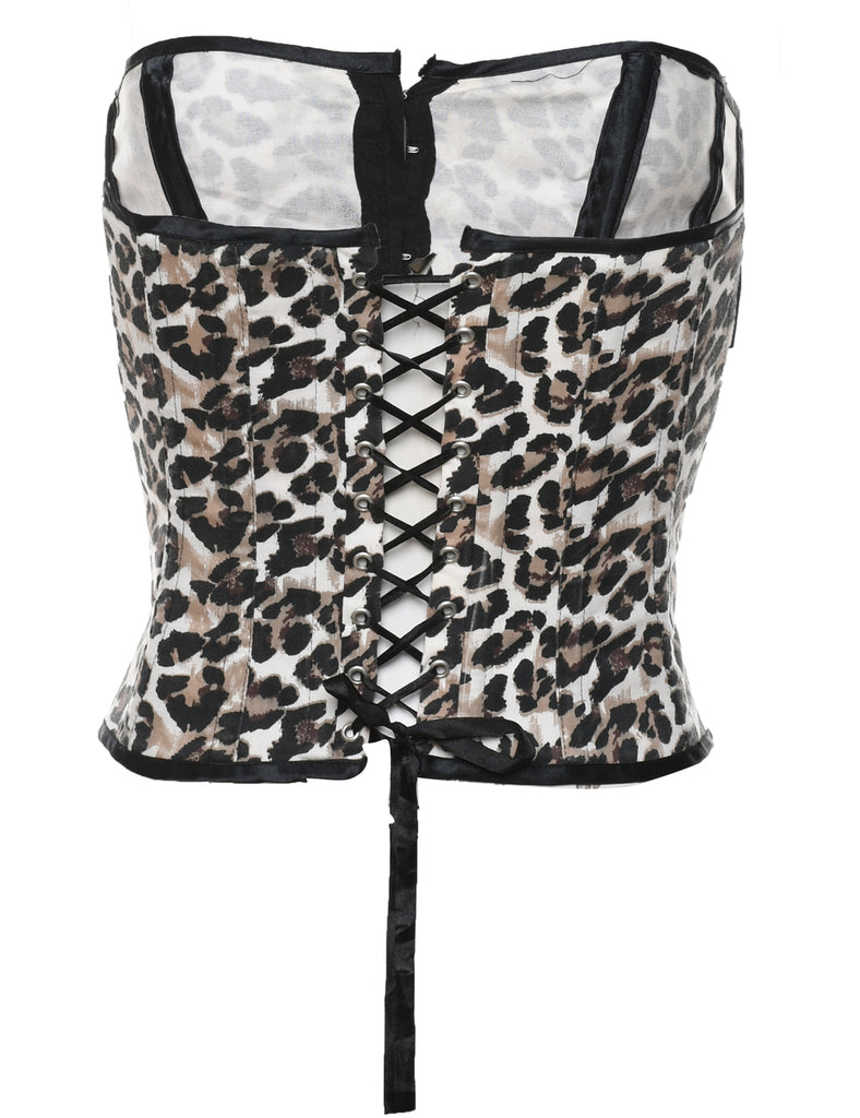 Leopard Print Bustier - S