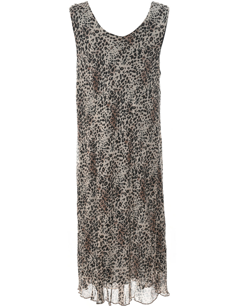 Leopard Print Dress - L