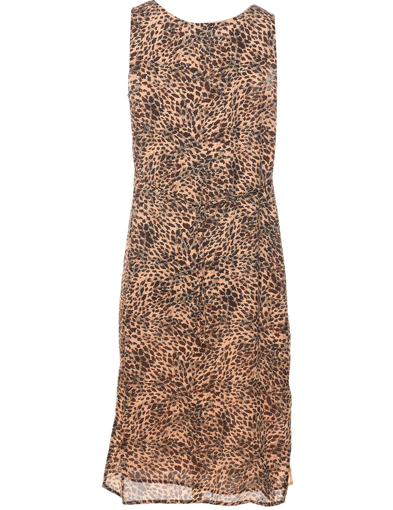 Leopard Print Evening Dress - L