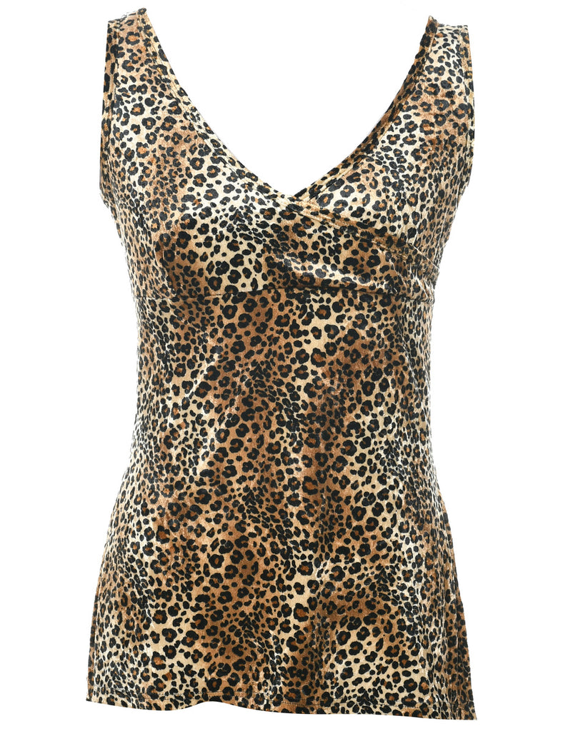 Leopard Print Evening Top - S