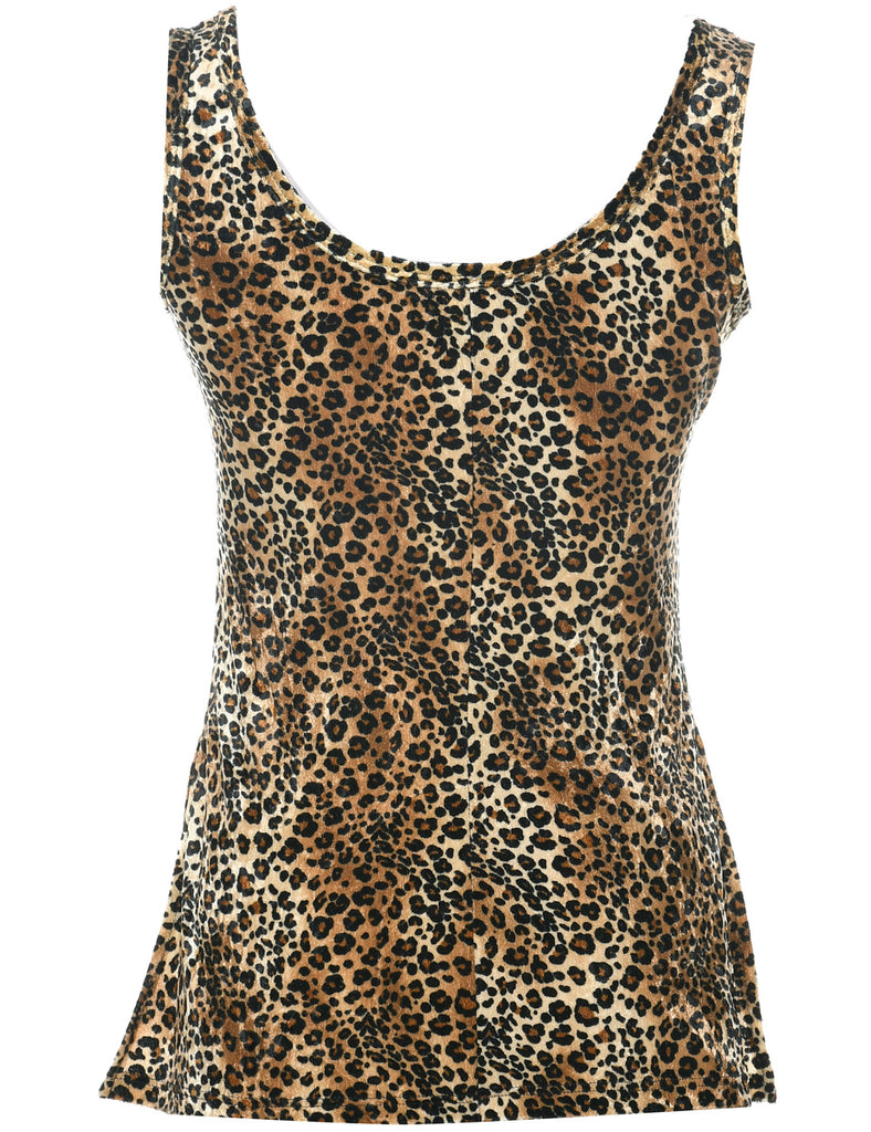 Leopard Print Evening Top - S