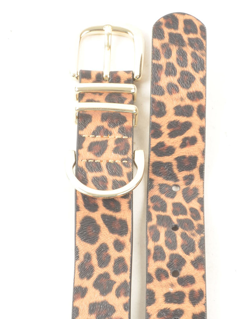 Leopard Print Fashion Belt - M