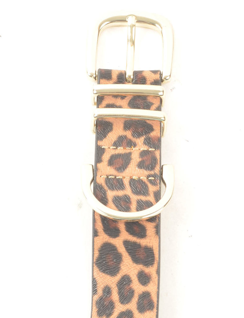 Leopard Print Fashion Belt - M