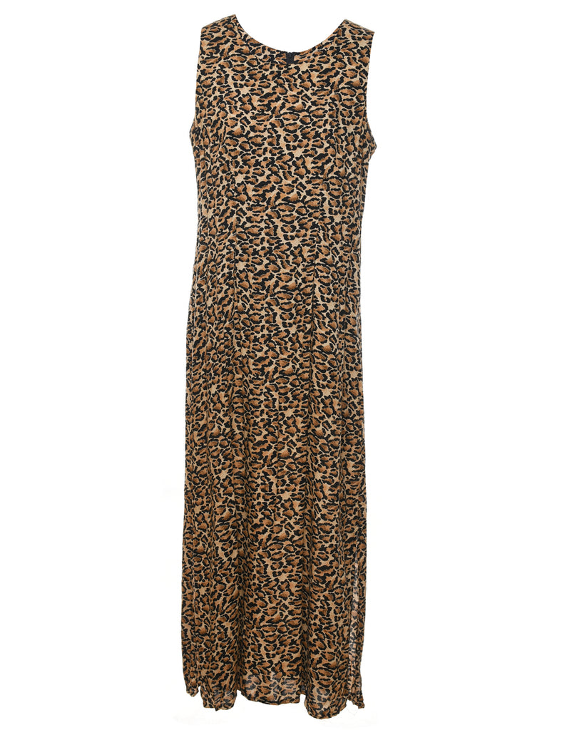 Leopard Print Maxi Dress - M