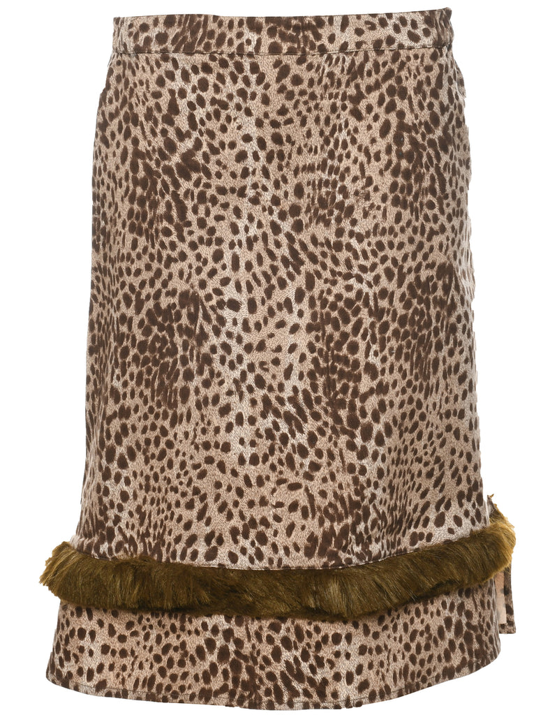 Leopard Print Pencil Skirt - S