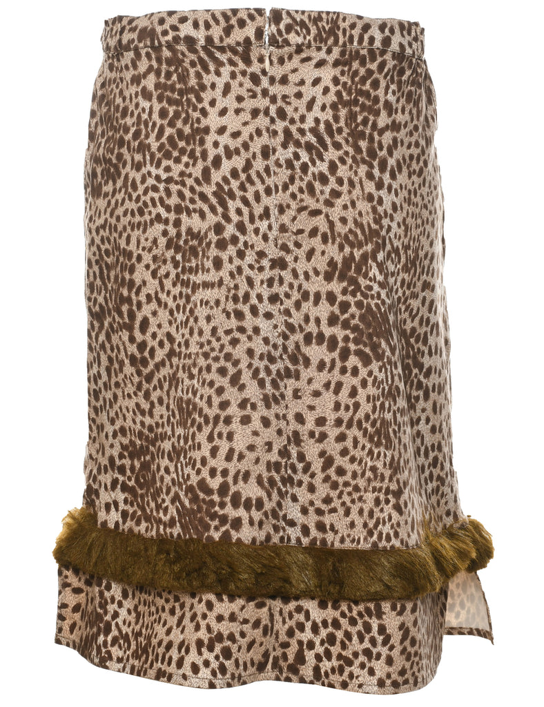 Leopard Print Pencil Skirt - S