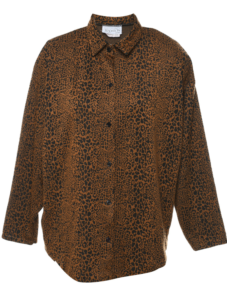 Leopard Print Shirt - L