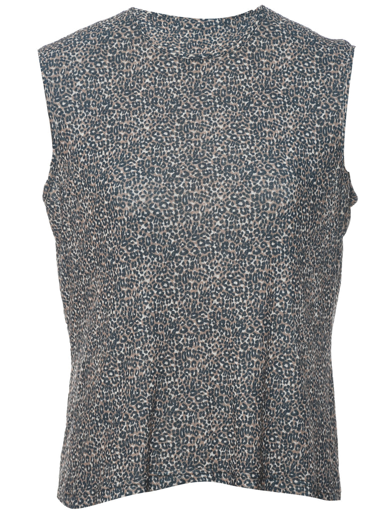 Leopard Printed Top - L