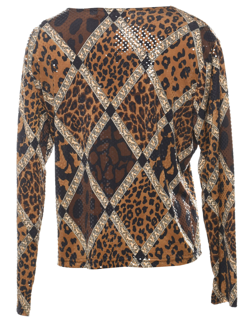 Leopard Printed Top - M