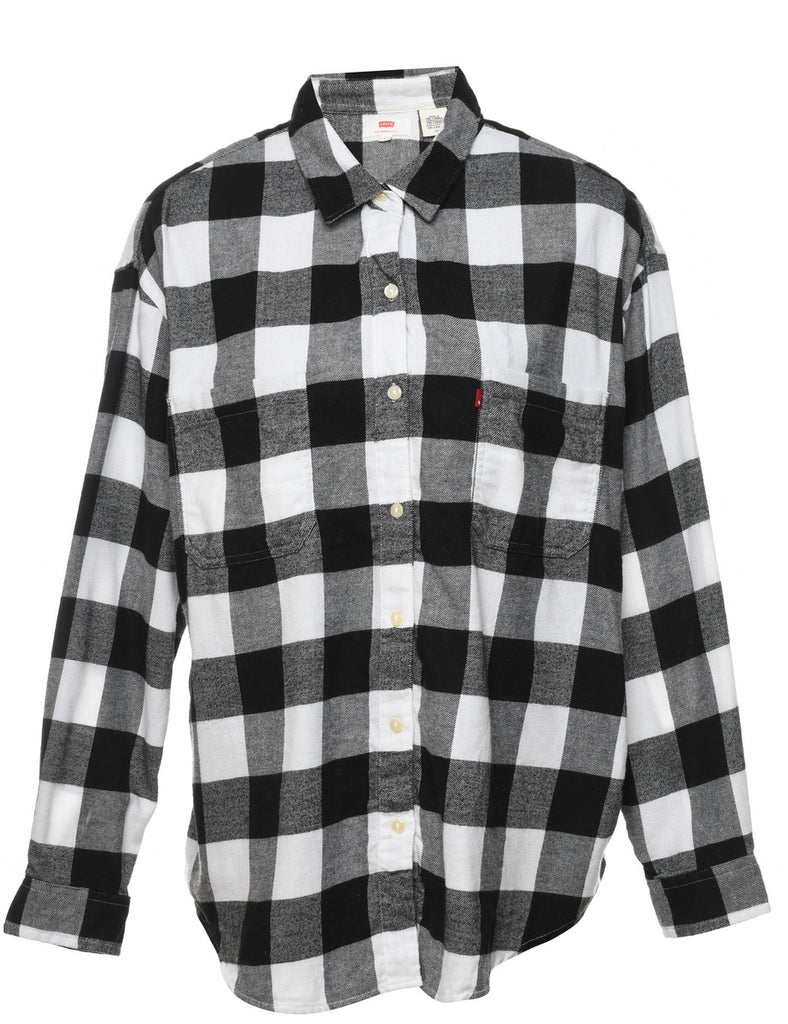 Levi's Black & White 1990s Checked Shirt - L