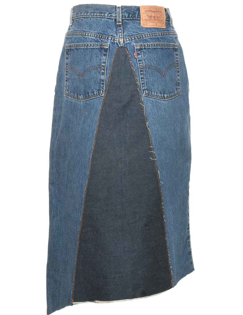 Levi's Patchwork Denim Midi Skirt - M