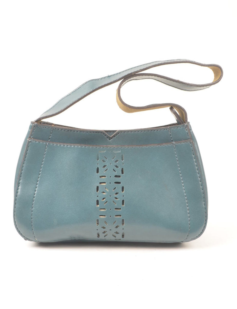 Light Blue Cut Out Detail Baguette Bag - S