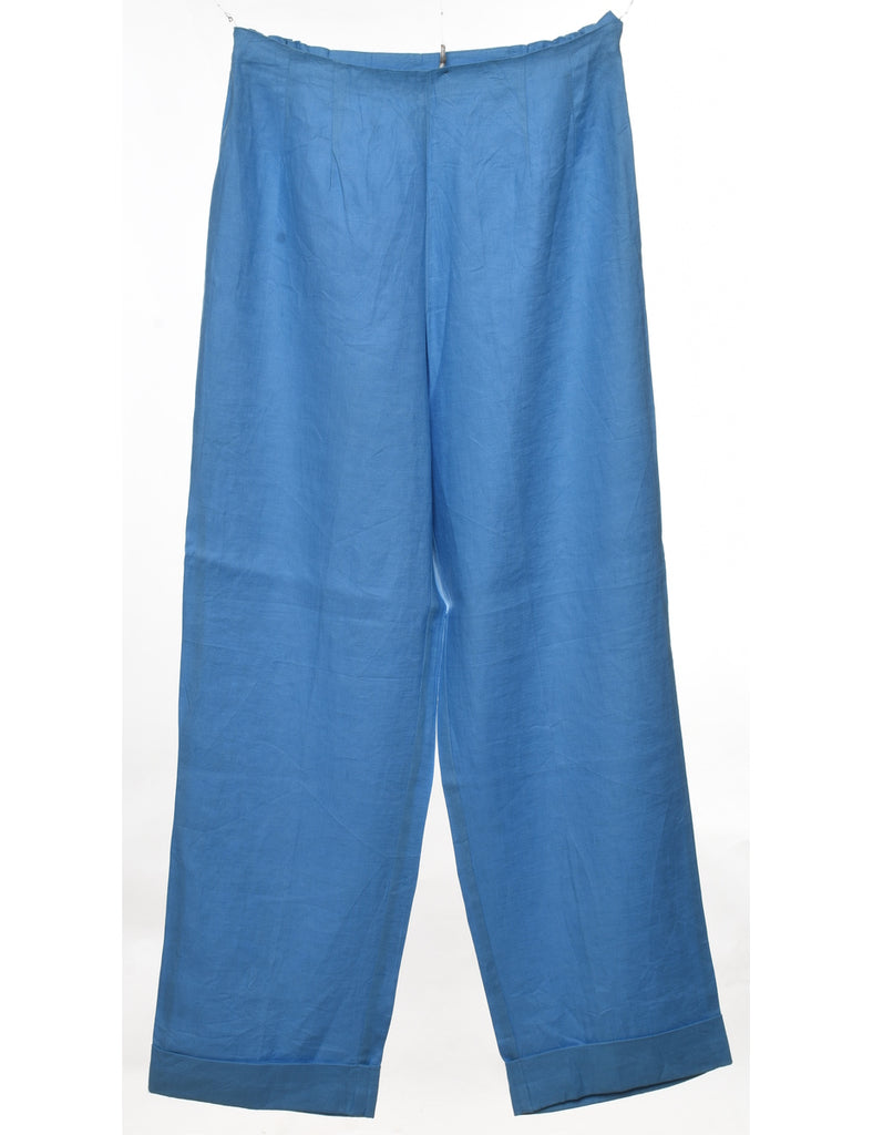 Light Blue Flared Leg Trousers - W28 L28