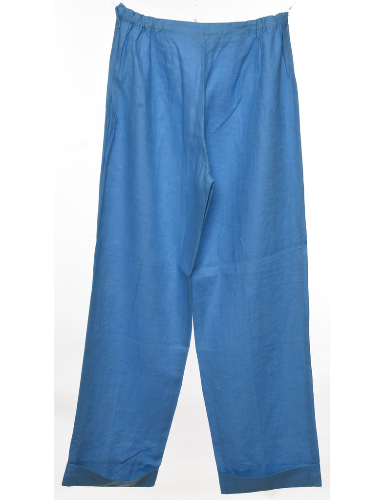 Light Blue Flared Leg Trousers - W28 L28