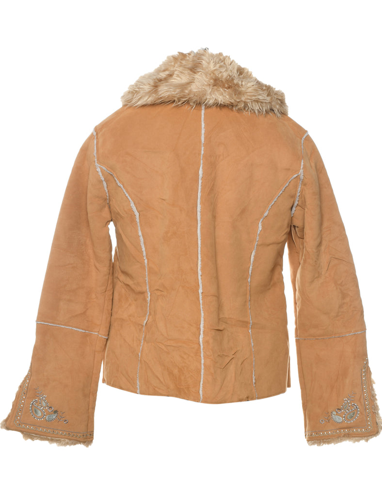 Light Brown Shearling Jacket - L