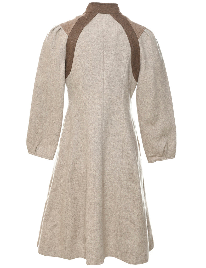 Light Brown Wool Coat - M