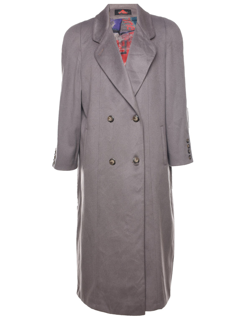 Light Grey Wool Coat - L