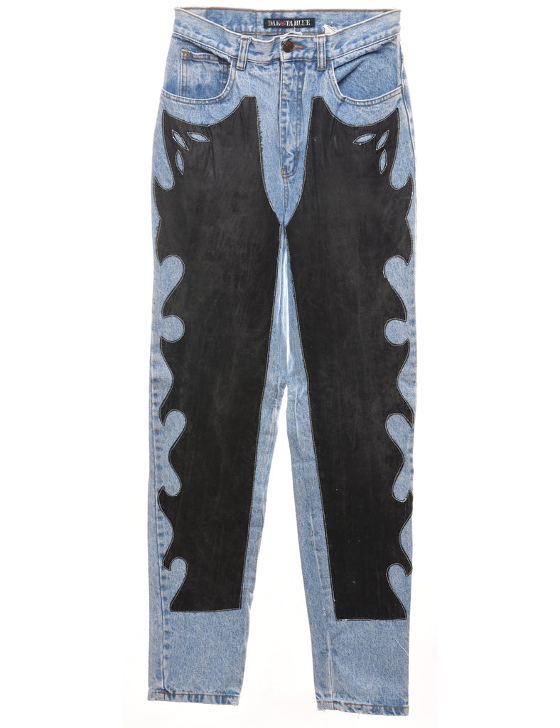 Light Wash Cowboy Style Tapered Jeans - W24 L31