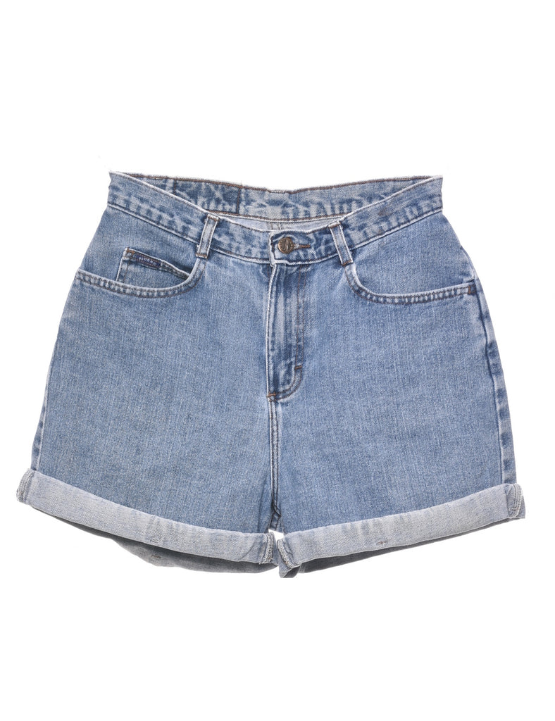 Light Wash Rolled Hem Denim Shorts - W27 L3