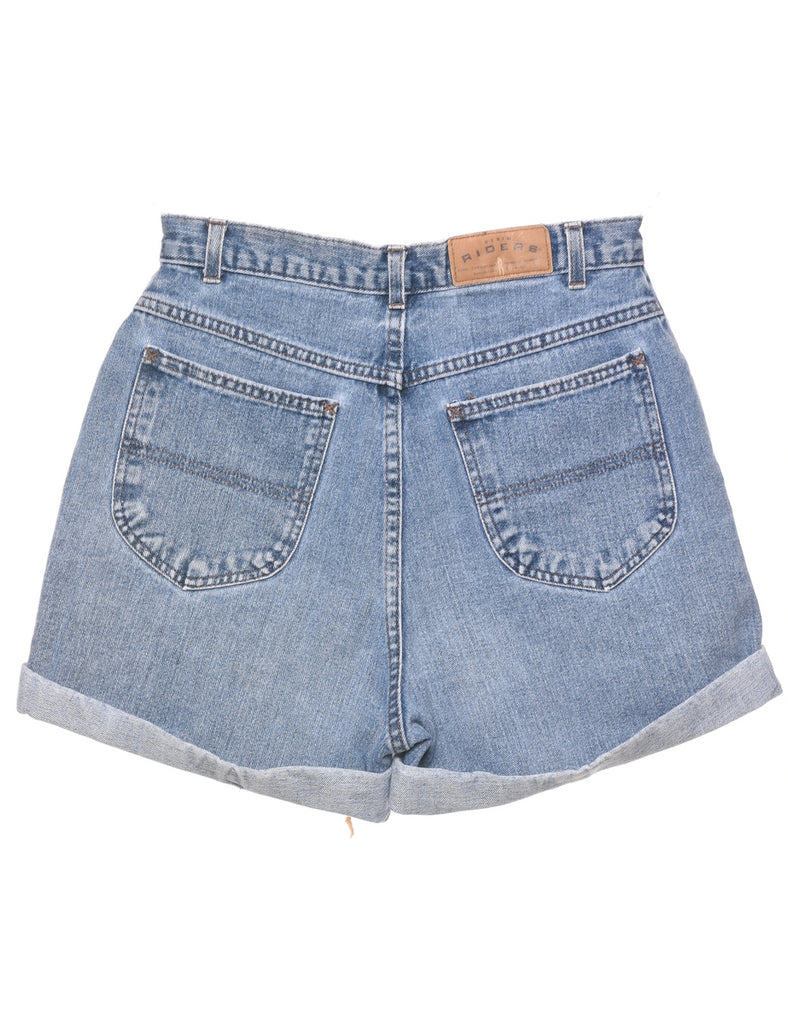 Light Wash Rolled Hem Denim Shorts - W27 L3