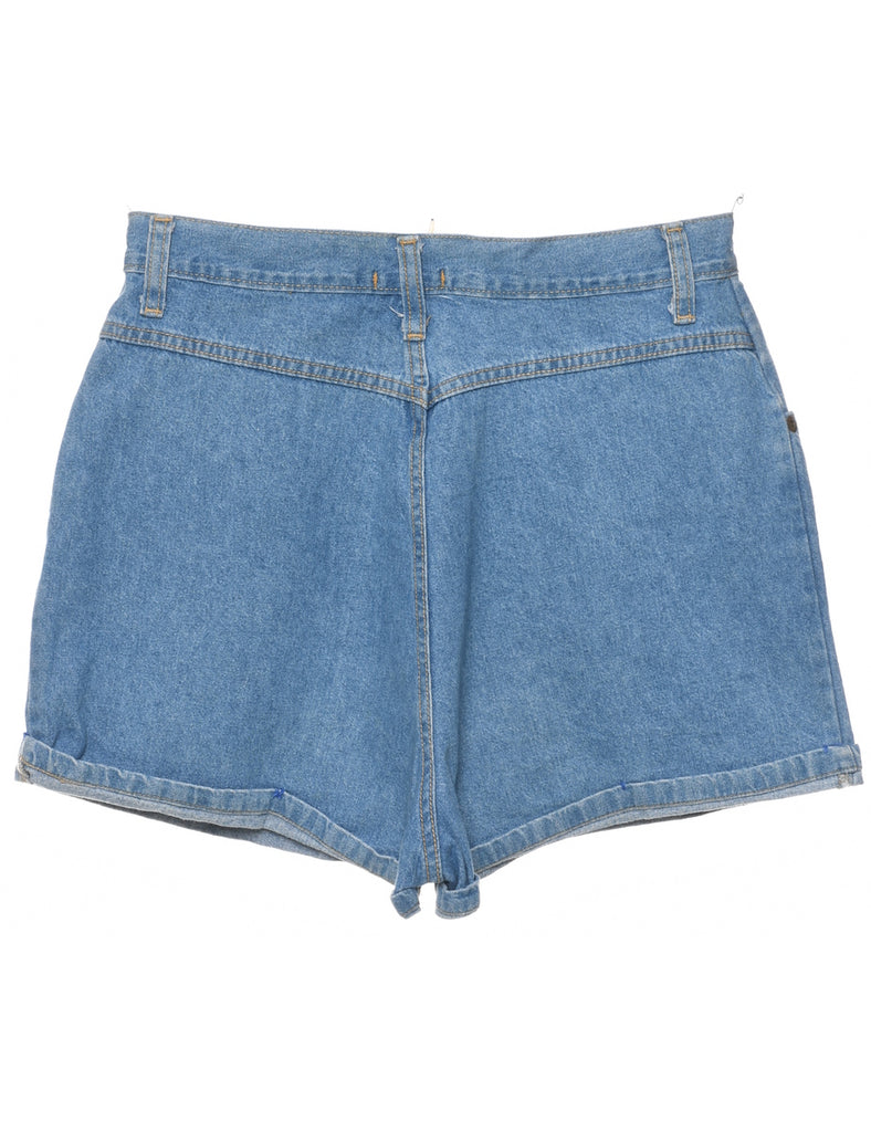 Light Wash Rolled Hem Denim Shorts - W27 L2