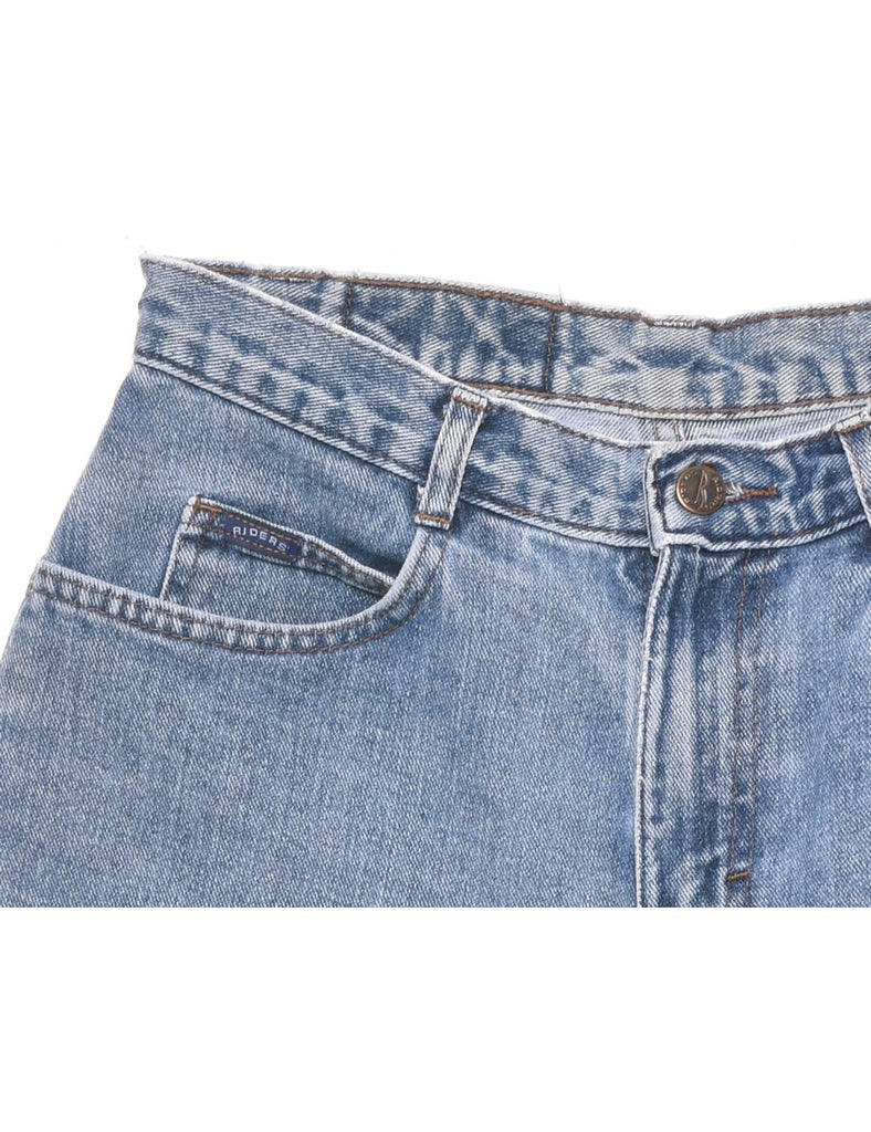 Light Wash Rolled Hem Denim Shorts - W27 L3